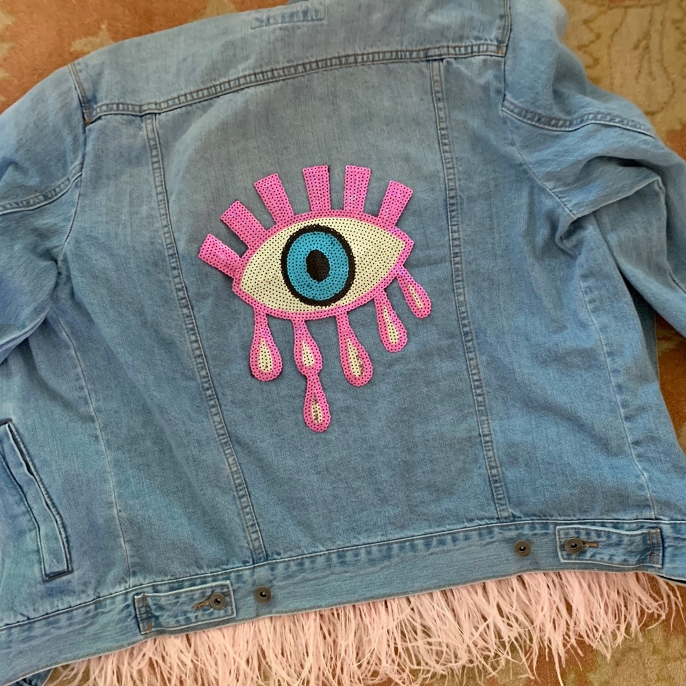 eye denim jacket